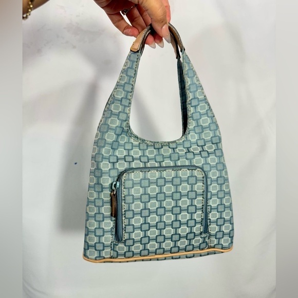 Y2K Nine West blue mini printed handbag - Picture 1 of 11